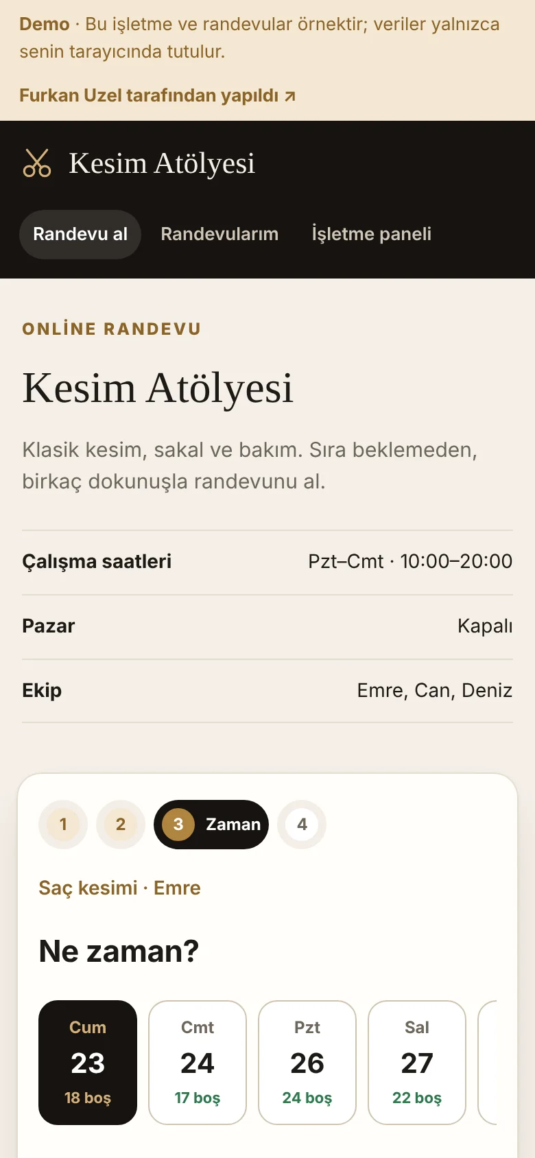 Telefonda randevu alma